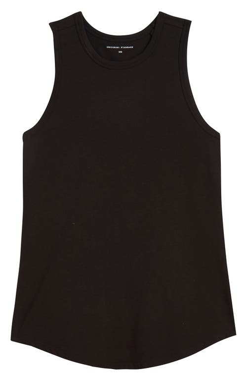 Universal Standard Cai Stretch Pima Cotton Tank In Black