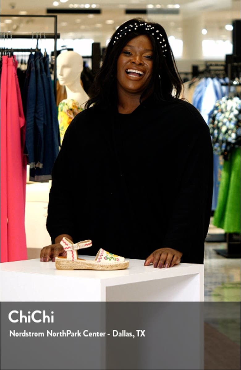 Love Embroidered Espadrille Sandal, sales video thumbnail