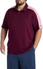Reebok Big & Tall Colorblocked Polo Shirt
