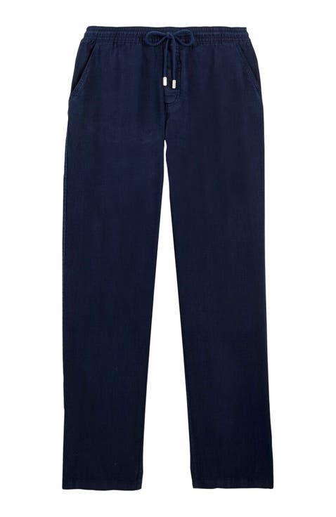 Men's Solid Linen Pants