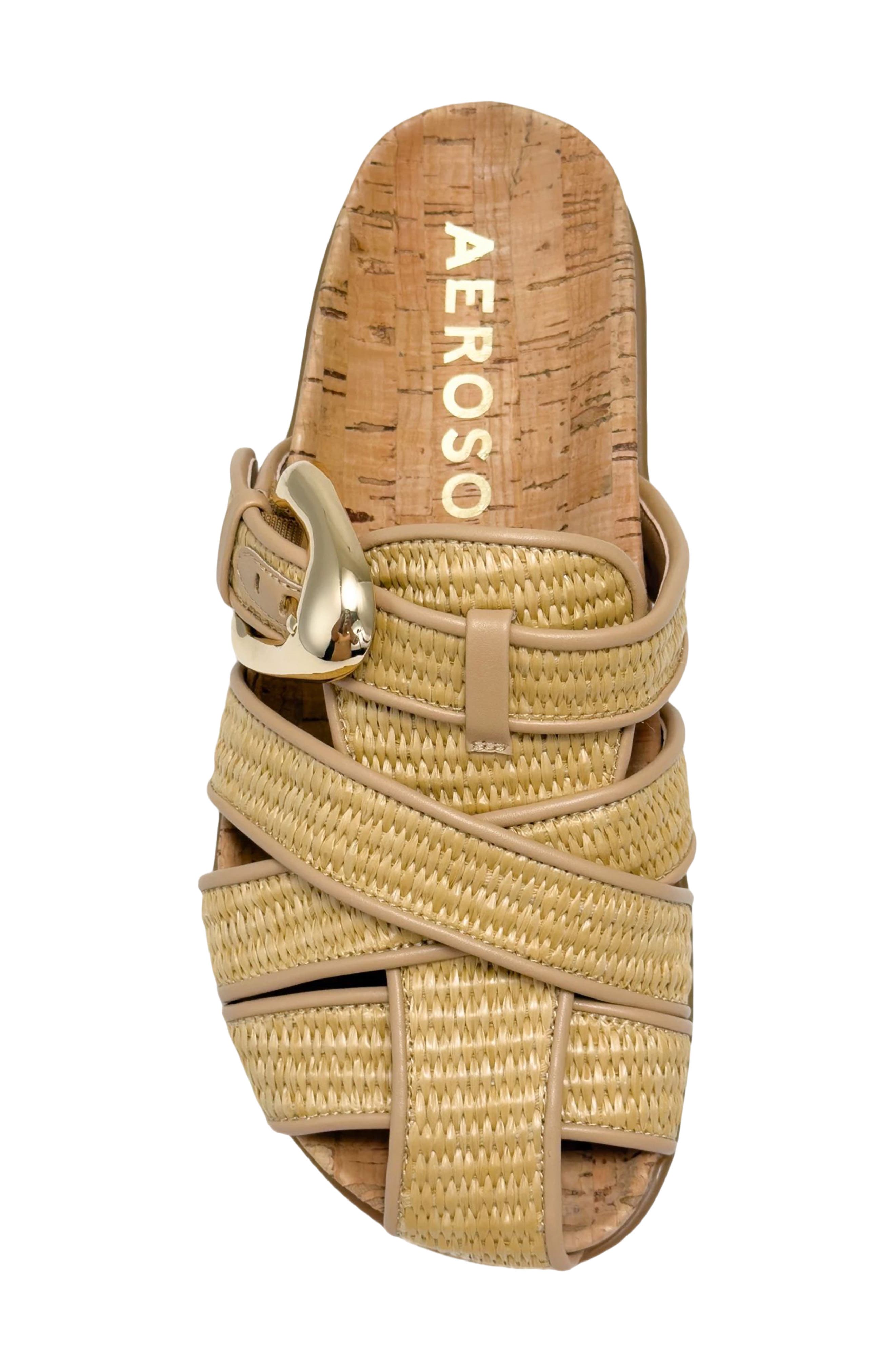 Aerosoles Liberty Woven Raffia Fisherman Mule, Alternate, color, Natural Basket Raffia