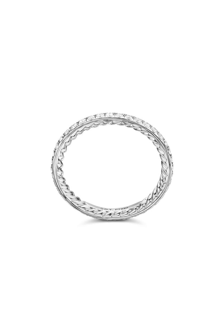 Eden Band Ring in Platinum with Pavé Diamonds, Alternate, color, PLATINUM
