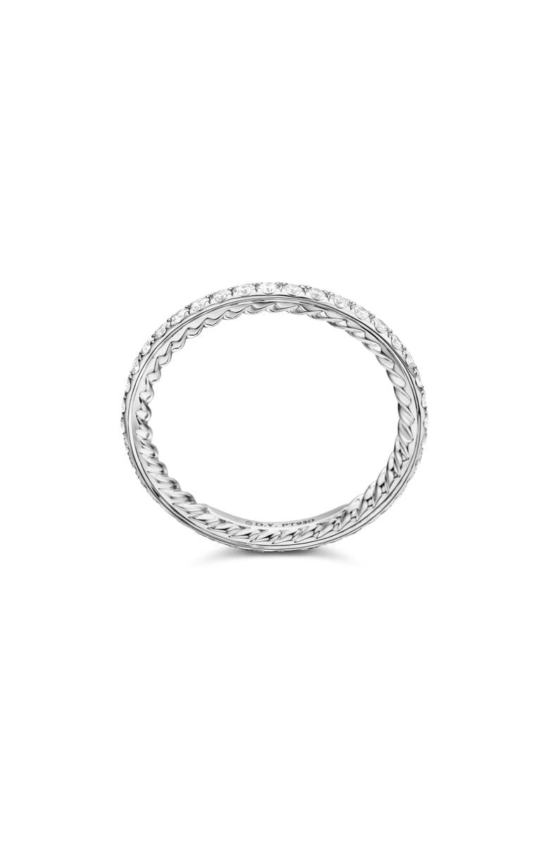 David Yurman Eden Band Ring in Platinum with Pavé Diamonds, Alternate, color, Platinum