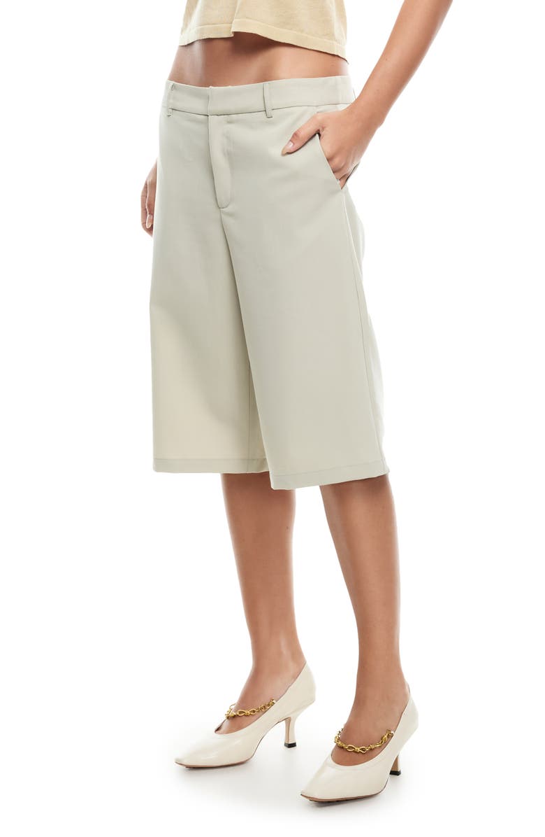 LIONESS Kurt Low Rise Bermuda Shorts, Alternate, color, Matcha