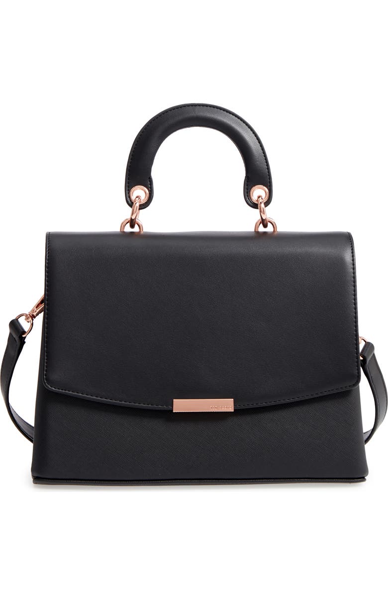 Ted Baker London Keiira Lady Bag Faux Leather Top Handle Satchel, Main, color,