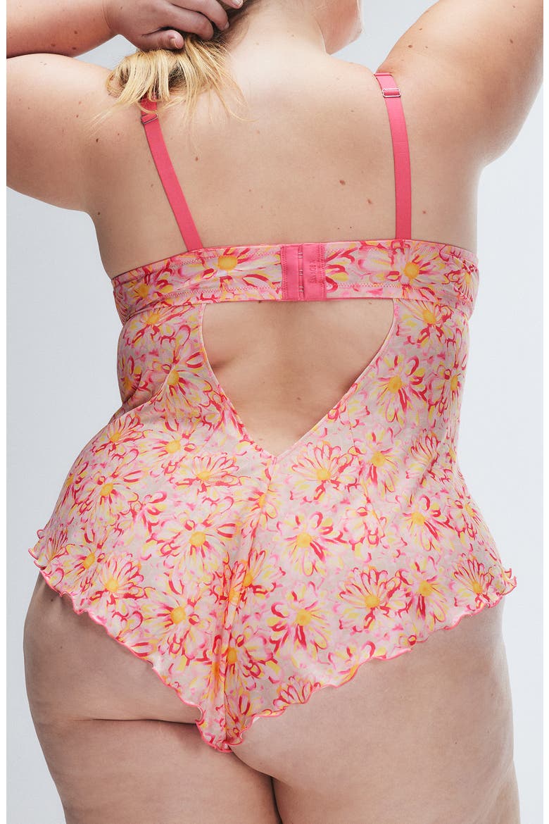 Sunray Lace Underwire Teddy, Alternate, color, ACACIA PINK