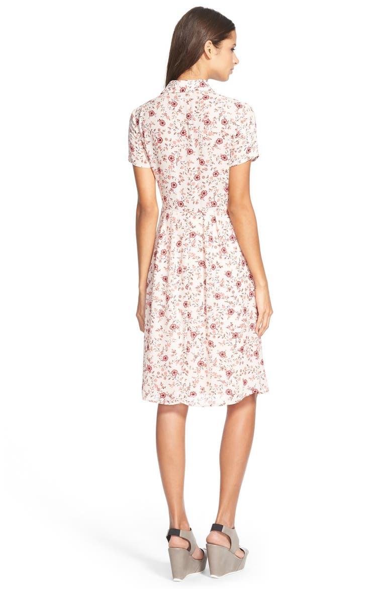 Pleated Shirtdress, Alternate, color, PINK