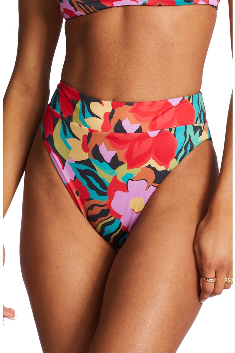Islands Away Reversible High Waist Bikini Bottoms, Main, color, MULTI