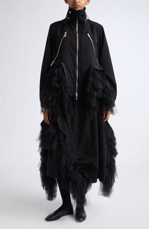 Tulle Trim Grosgrain Jacket