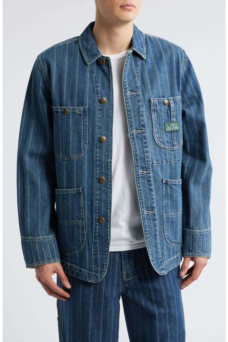 Paul Smith + Lee Stripe Denim Chore Coat (Men) | Nordstrom