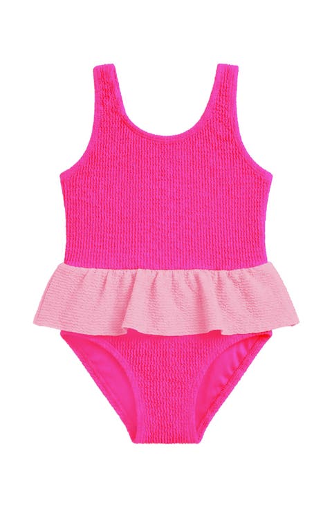Toddler Crinkle Peplum One Piece