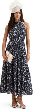 Phase Eight Nita Navy Spot Maxi