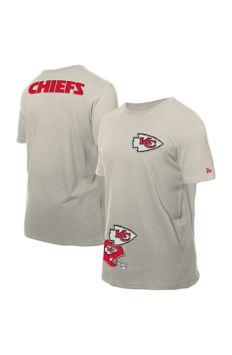 New Era Men's New Era Light Beige Kansas City Chiefs Multi Patch T-Shirt, Main, color, Light Beige