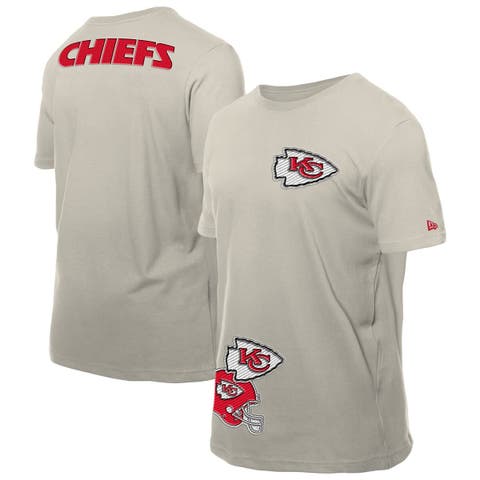 Men's New Era Light Beige Kansas City Chiefs Multi Patch T-Shirt