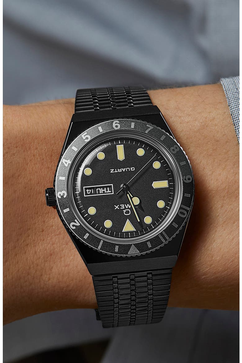 Q Reissue Bracelet Watch, 38mm, Alternate, color, BLACK