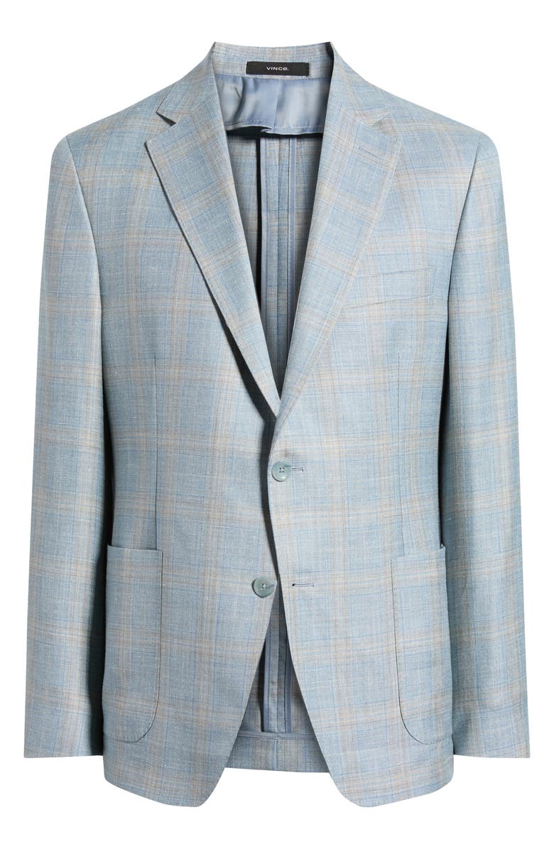 Vince Relaxed Fit Icon Linen, Wool & Silk Sport Coat, Alternate, color, Light Blue
