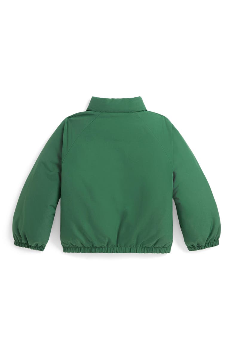 Kids' Recycled Polyester Taffeta Water Repellent Down Bomber Jacket, Alternate, color, VERANO GREEN