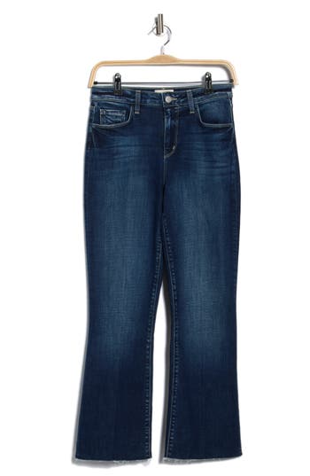 L Agence L'agence Kendra Raw Hem Crop Flare Jeans