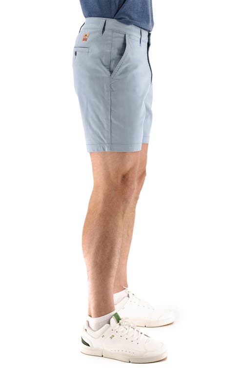 Devil-dog Dungarees 7-inch Performance Stretch Chino Shorts In Dusty Blue