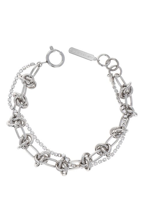 Justine Clenquet Dana Crystal Layered Bracelet In Silver