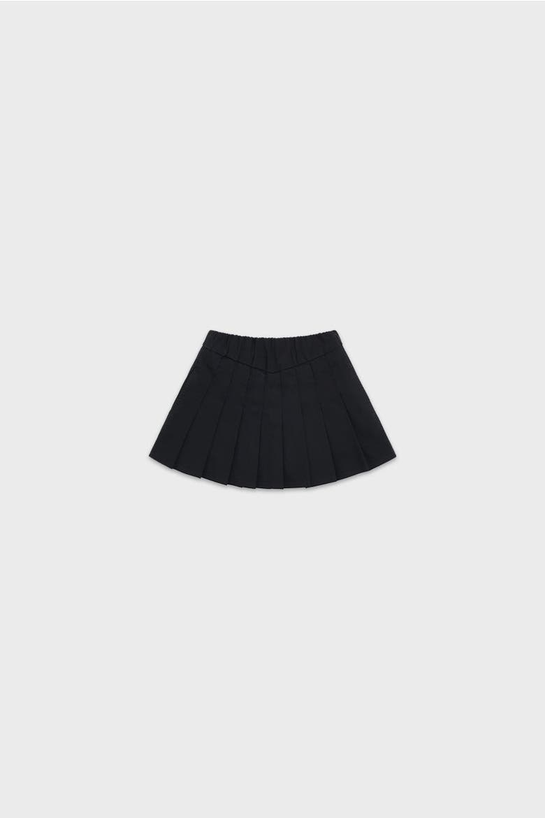 Organic Cotton Pleated Skirt, Main, color, Black