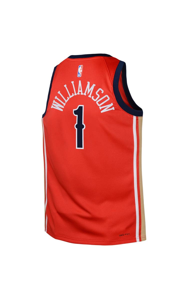 Jordan Brand Swingman Jersey Jordan Brand Zion Williamson Red New Orleans Pelicans Statement, Alternate, color, Red