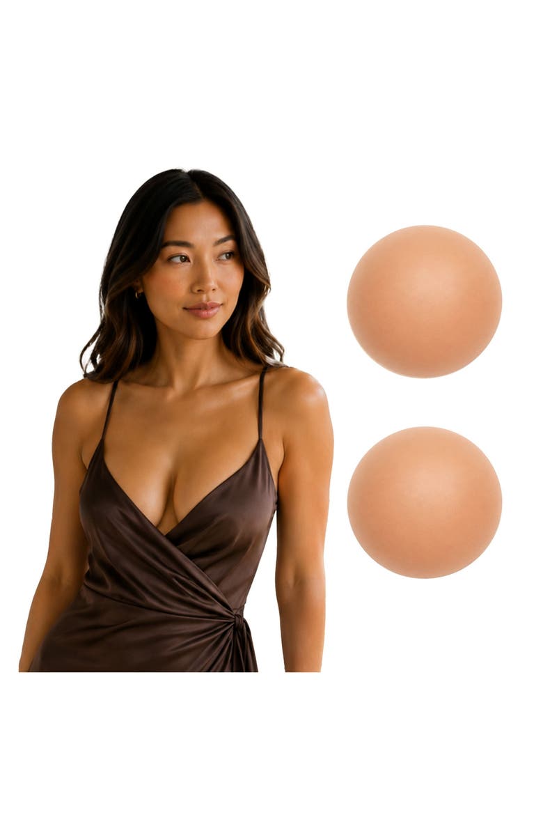 Skingrip Circle Reusable Silicone Breast Petals Nipple Covers, Alternate, color, Chai