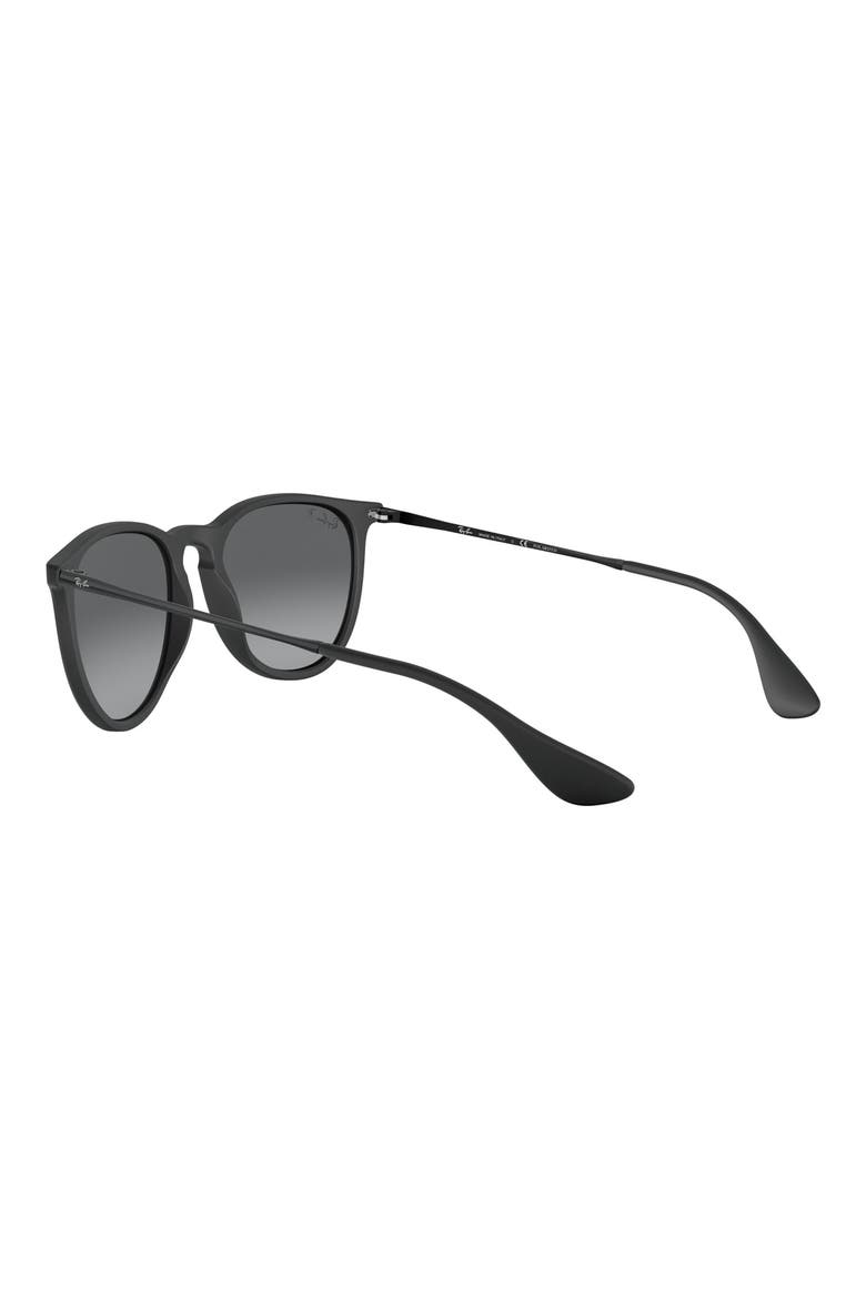54mm Polarized Gradient Round Sunglasses, Alternate, color, BLACK