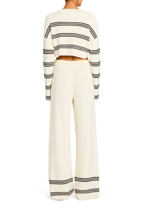 Ser.o.ya Sharlie Sweater In Eggshell/black