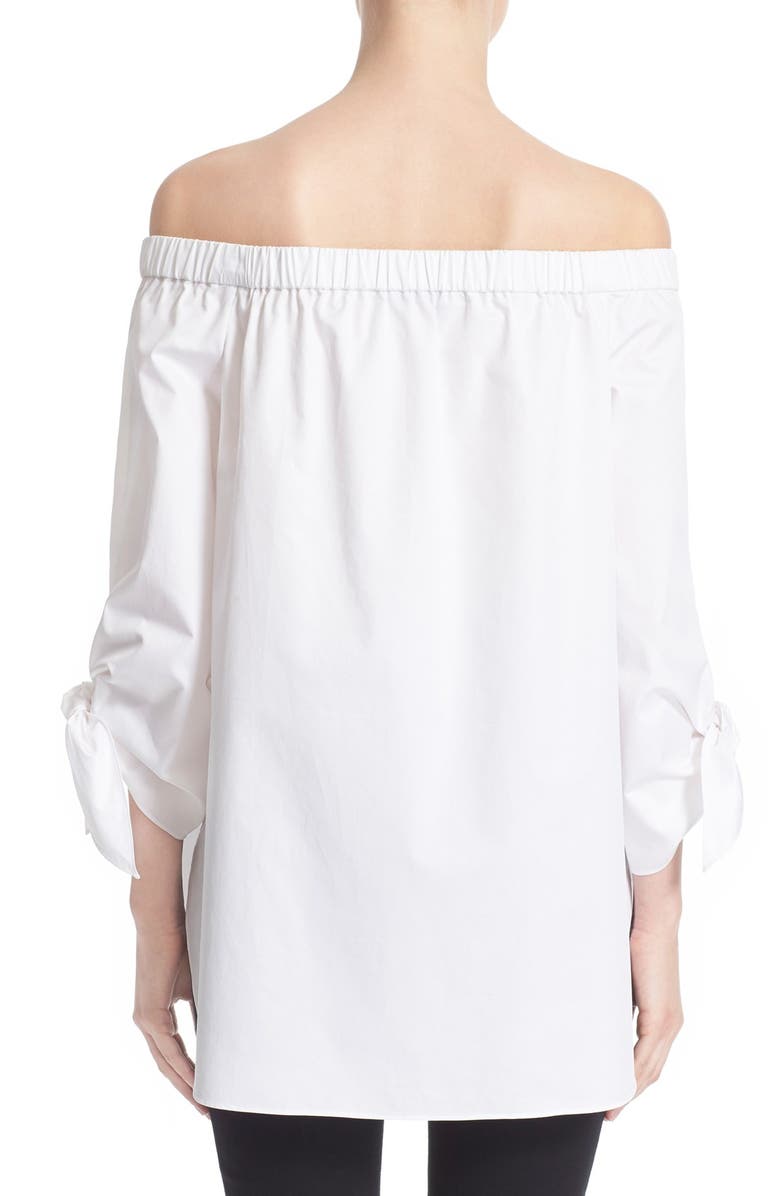 Tibi Off the Shoulder Cotton Tunic, Alternate, color,