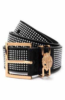 Jeweled Faux Leather Belt