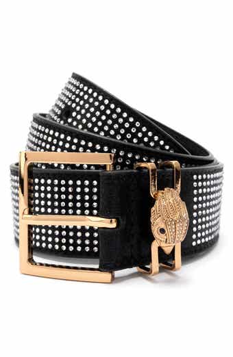 Jeweled Faux Leather Belt
