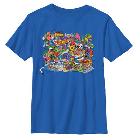 Boy's Hot Wheels Challenge Skate Park Colors  Graphic T-Shirt