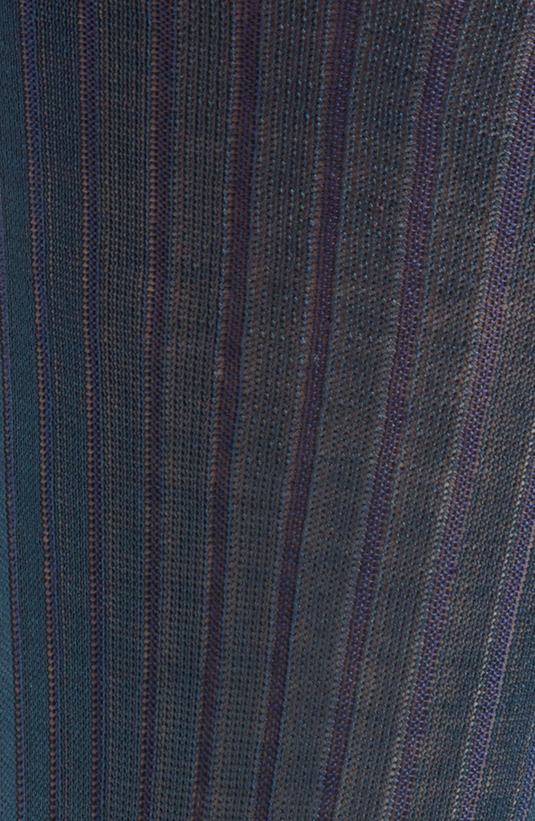 Canali Ribbed Cotton Dress Socks, Alternate, color, Green