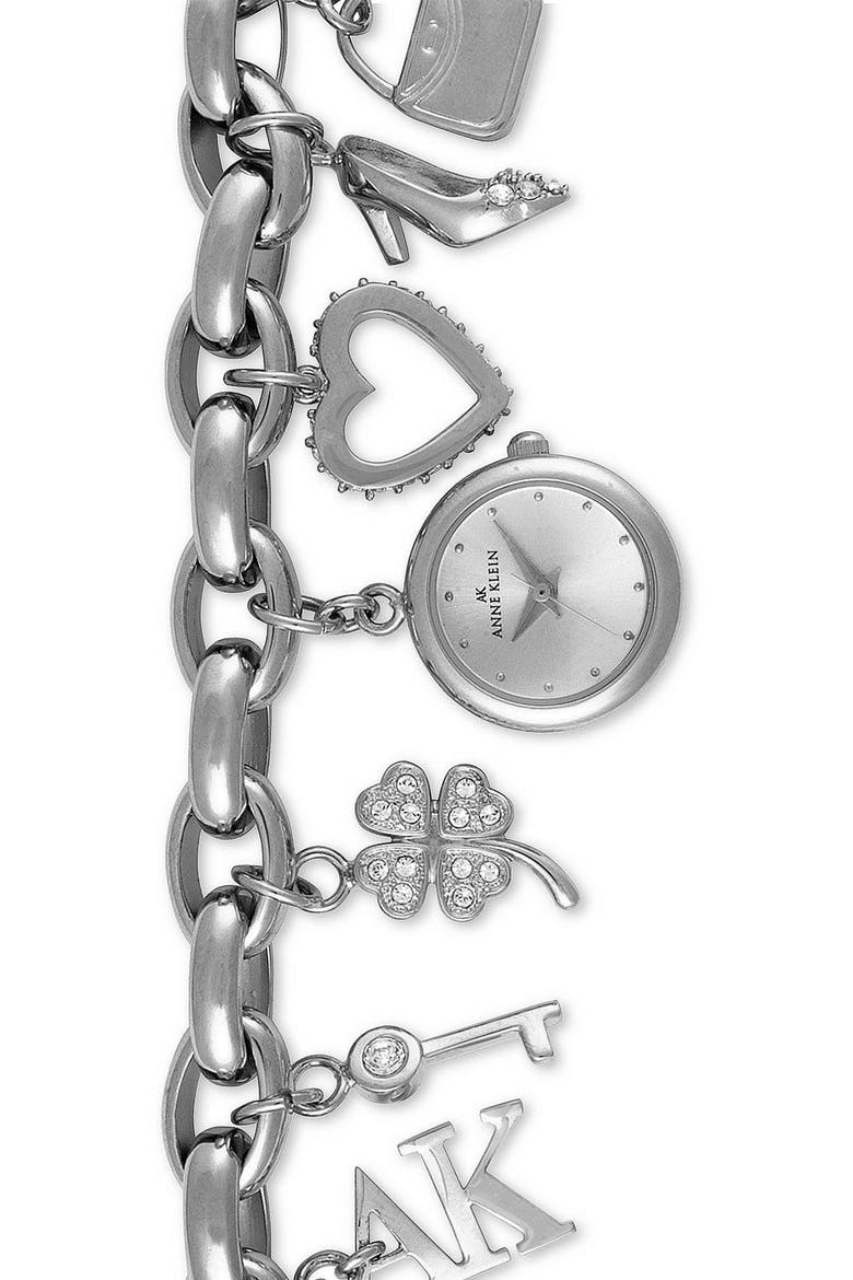 Charm Bracelet Watch, Main, color, SILVER