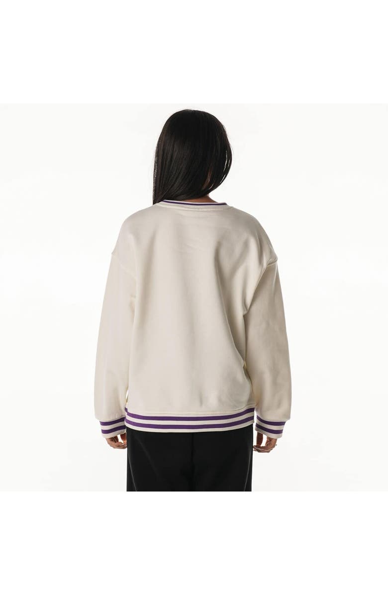 THE WILD COLLECTIVE Women's The Wild Collective Cream Minnesota Vikings Oversized Vintage French Terry Sweatshirt, Alternate, color, Cream