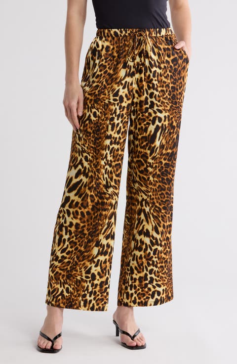 Drawstring Wide Leg Pants