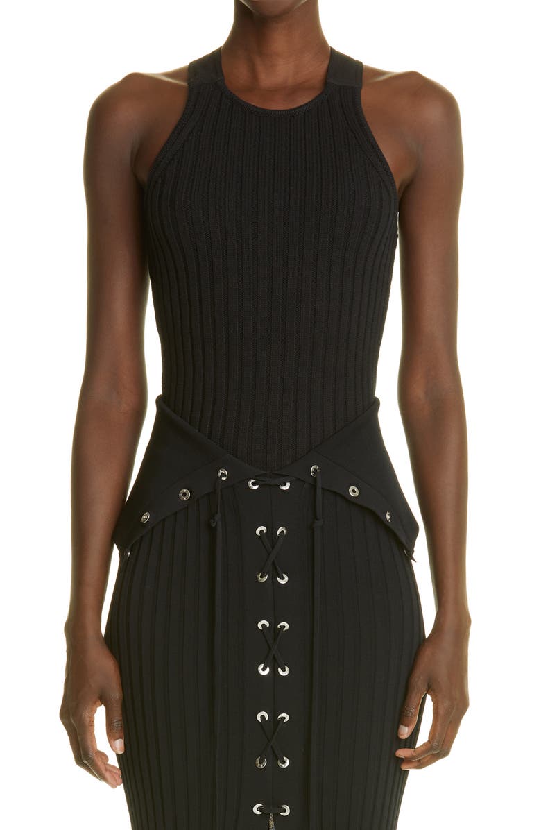 Dion Lee Rib Racerback Tank Top, Main, color,