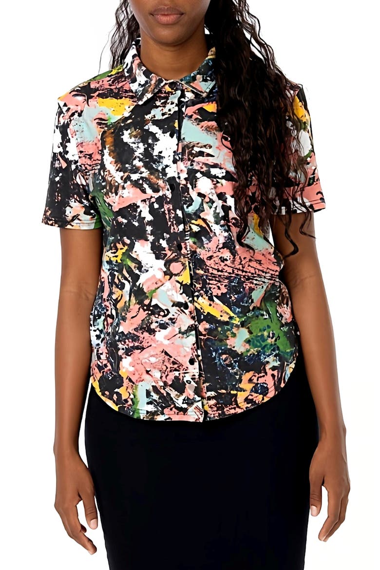Clark Frenzy Shirt, Main, color, BLACK