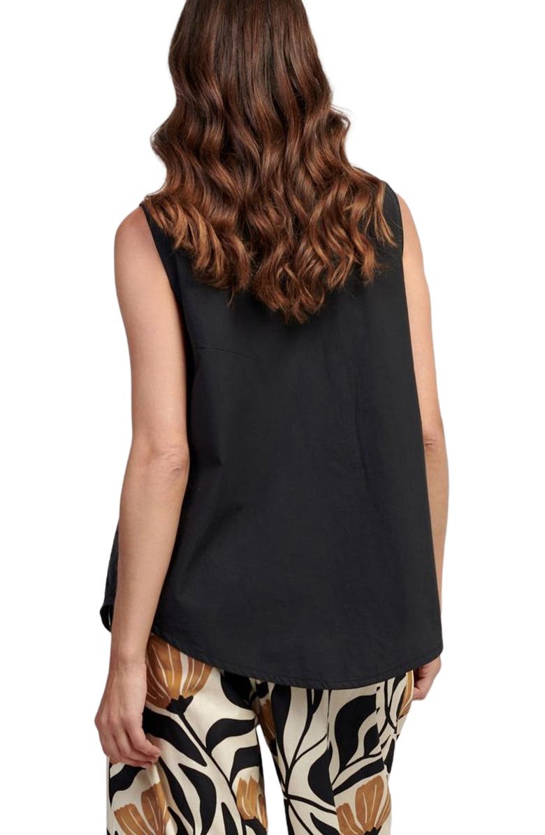 Alembika Sleeveless contrast trim blouse, Alternate, color, 