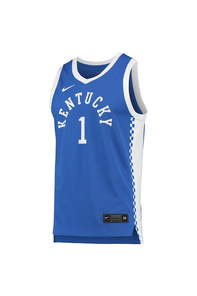 Unisex Nike #1 Royal Kentucky Wildcats Replica Basketball Jersey, Alternate, color, Royal