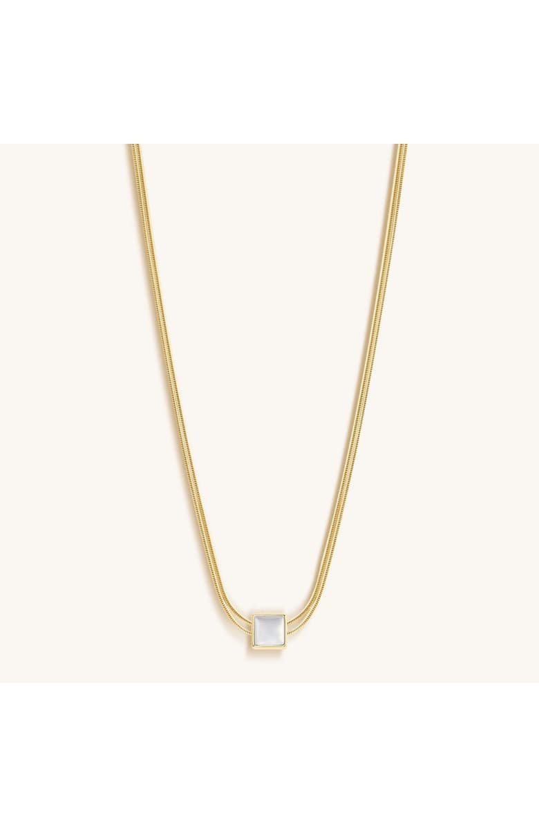 Karma and Luck Protect & Balance - Mother of Pearl Evil Eye June Birthstone Necklace, Alternate, color, Gold/White