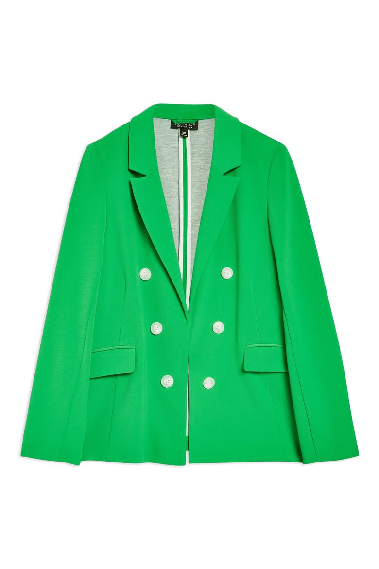 Bonded Double Breasted Jacket, Alternate, color, GREEN