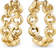 DEVATA Cable Link Hoop Earrings