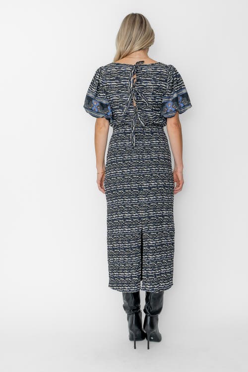 West Of Josette Midi Dress In Blue