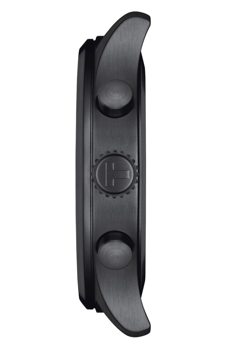 Tissot Chrono XL Chronograph Leather Strap Watch, 45mm, Alternate, color, Black