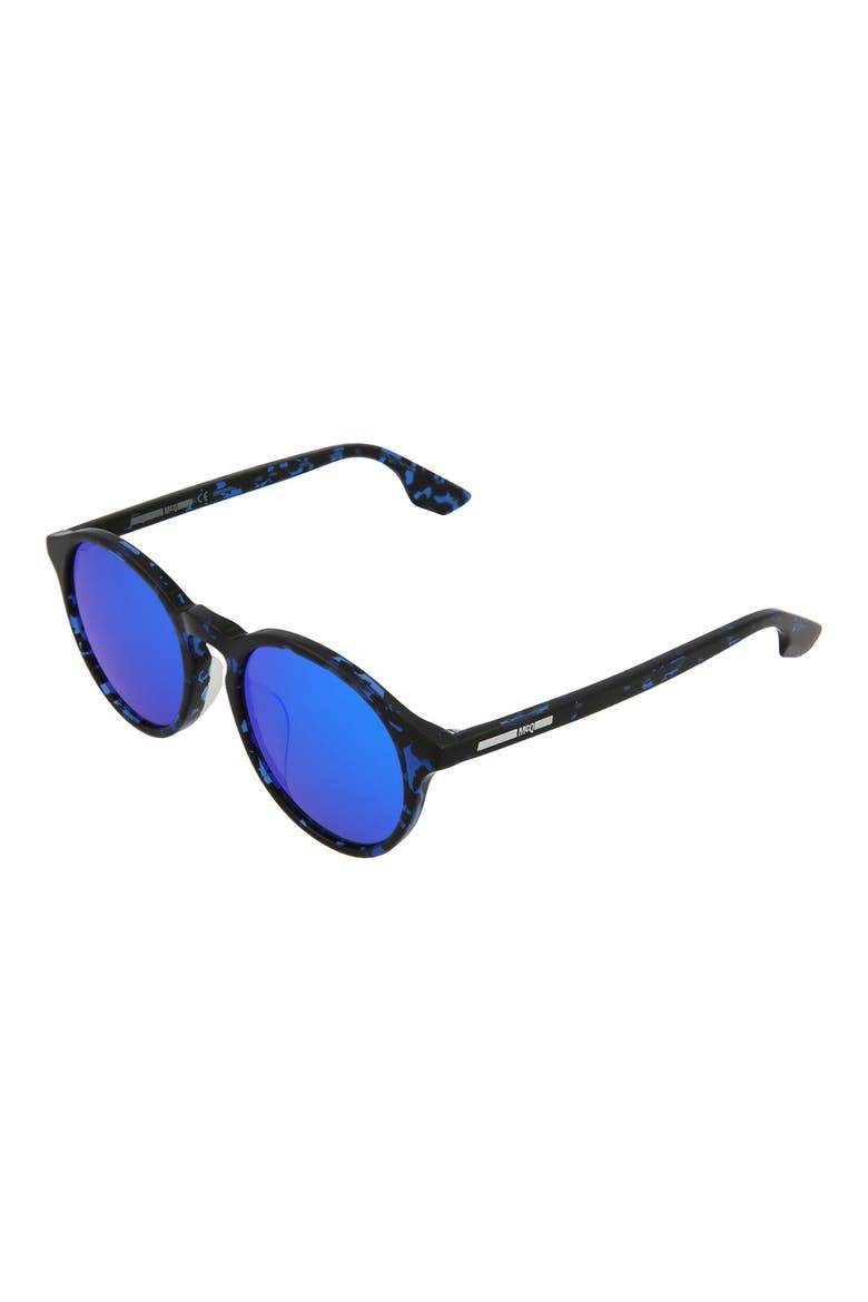 50mm Round Sunglasses, Alternate, color, SHINY SPOTTED LIGHT/ BLU