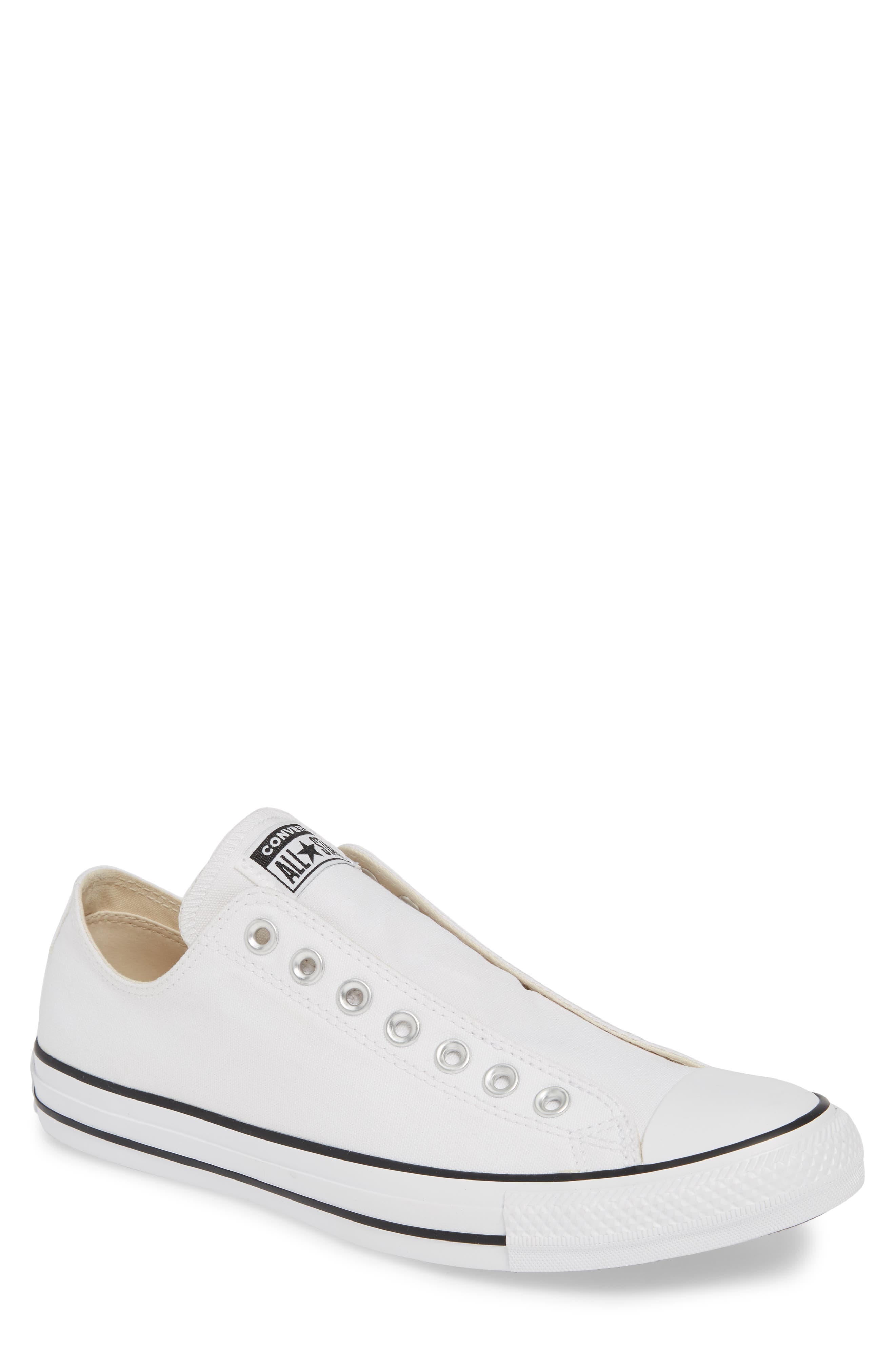 Chuck Taylor® All Star® Laceless Sneaker, Main, color, WHITE/ BLACK/ WHITE
