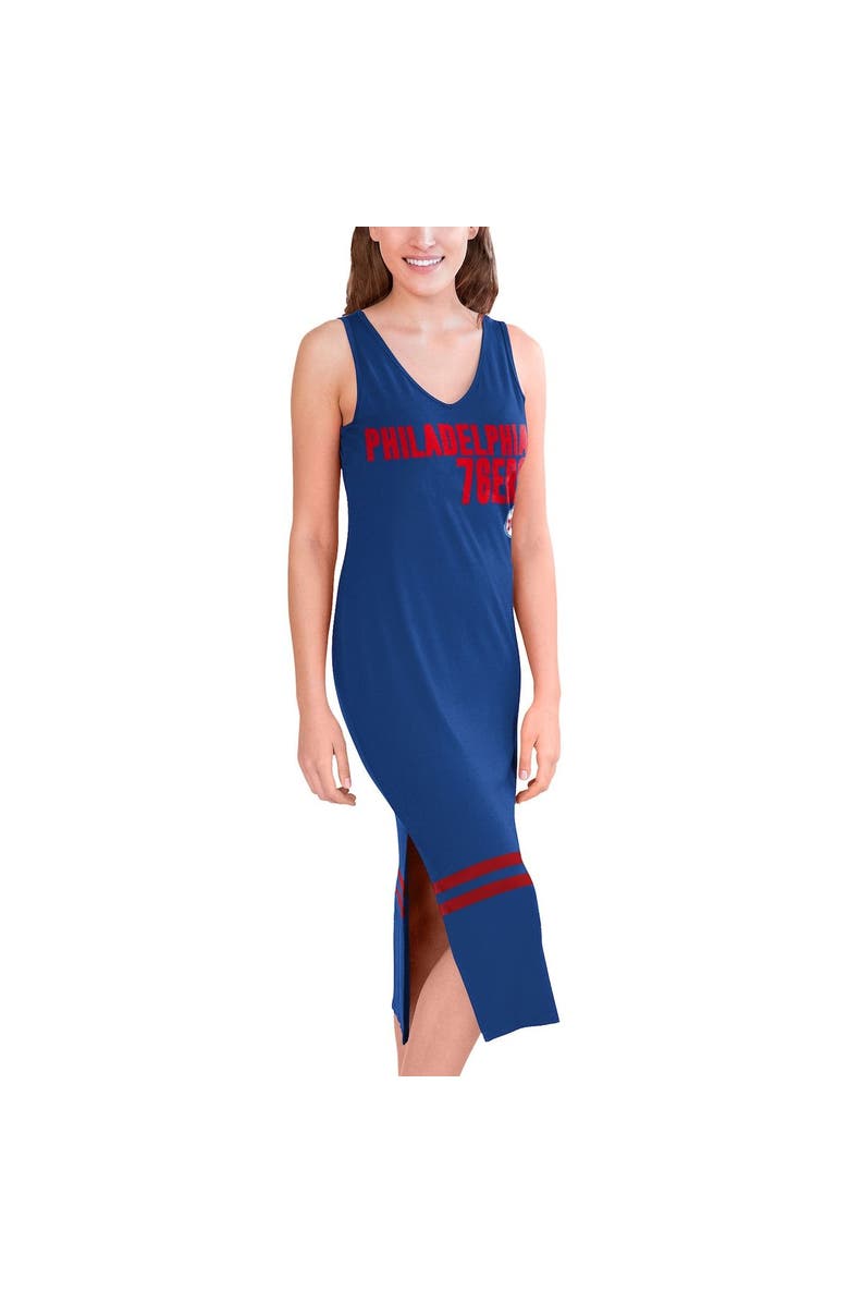 G-III 4HER BY CARL BANKS Women's G-III 4Her by Carl Banks Royal Philadelphia 76ers Opening Day Maxi Dress, Alternate, color,