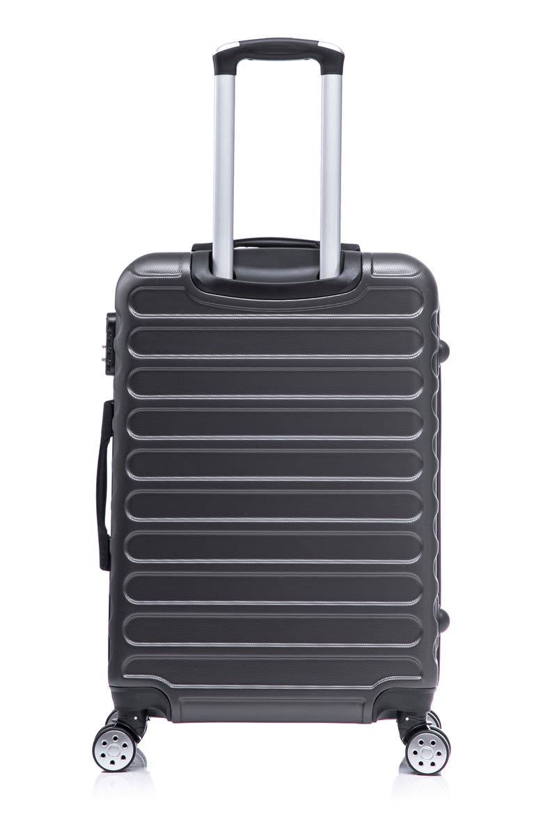 Carravia Hardshell 3-Piece Spinner Luggage Set, Alternate, color, CHARCOAL